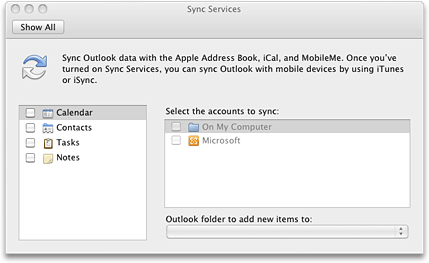does outlook for mac sync with ical